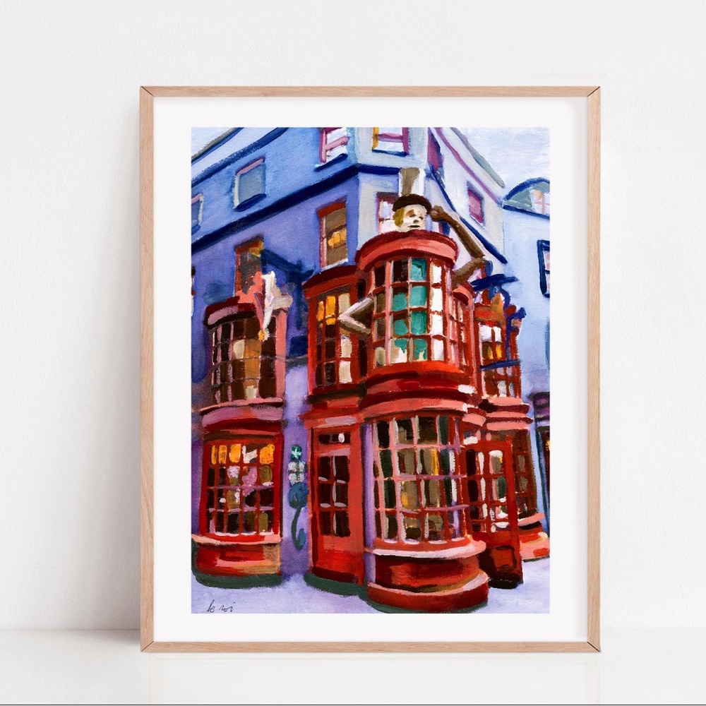 Wesleys Wheezes Wizarding Fan Art Print 8.5x11 Signed Sorcerer Magic Dec